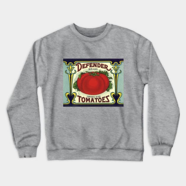 Vintage Defender Tomatoes Label Crewneck Sweatshirt by MasterpieceCafe